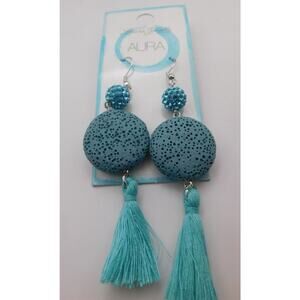 Blue Lava Rock Drop Earrings Laura Janelle by Cousins "AURA"